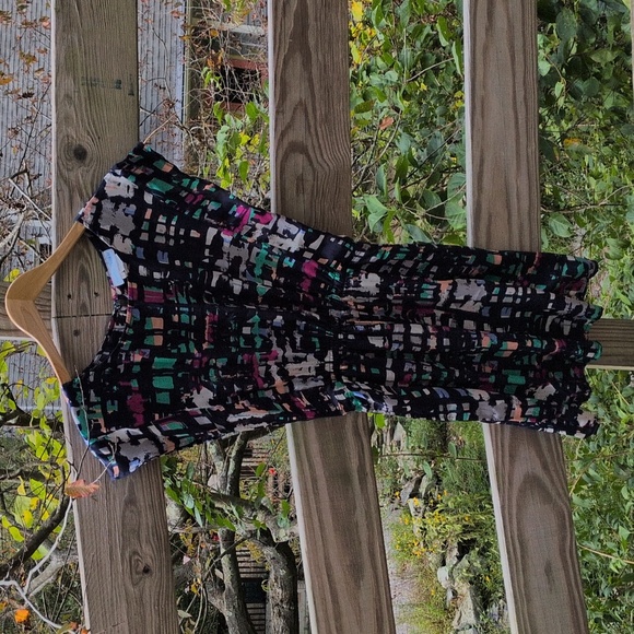 Colorful Abstract Print Dress - Picture 1 of 5